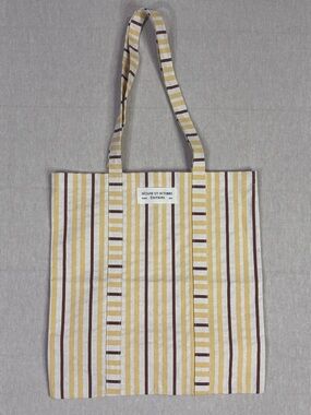 Sézane Et Octobre Paris Striped Canvas Tote NWOT French Market Chic Large